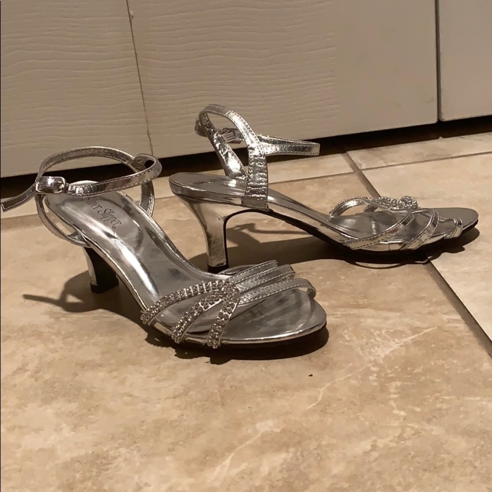 Women’s silver high heels